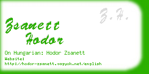 zsanett hodor business card